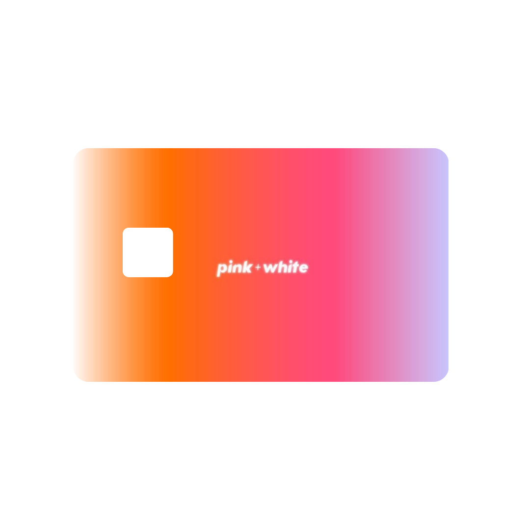 Pink + White Gradient Credit Card Skin Cover