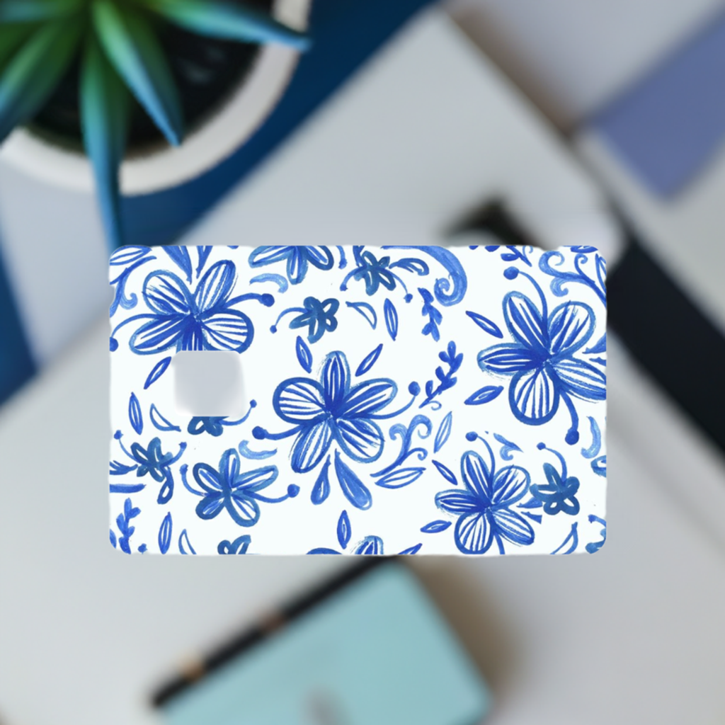 Blue & White Floral